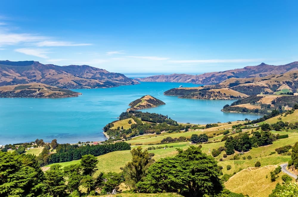 Banks Peninsula in New Zealand